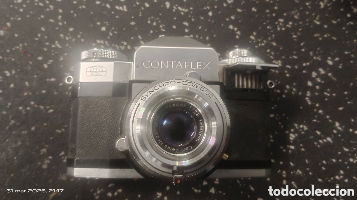 C&aacute;mara de fotos: [MINT-] Zeiss Ikon CONTAFLEX IV + Carl Zeiss TESSAR 2.8/50mm | Estado de Colecci&oacute;n | Funda y Correa