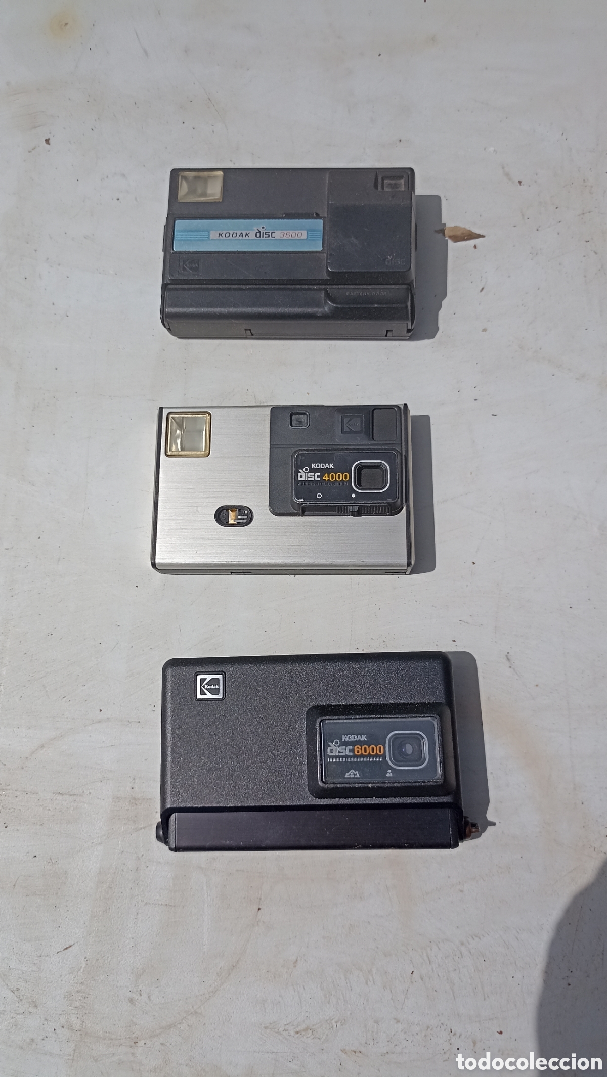 C&aacute;mara de fotos: Lote tres c&aacute;maras Kodak Disc