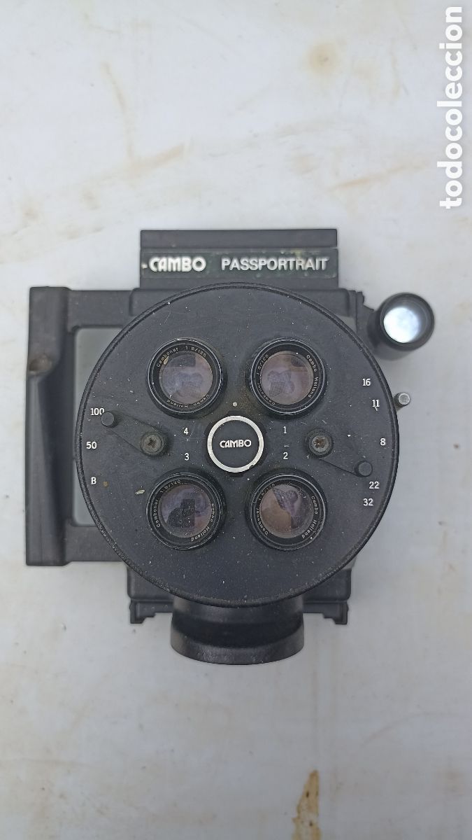 Fotokamera: Cambo Passportrait modelo 40 instant&aacute;nea para fotos carnet con soporte Polaroid