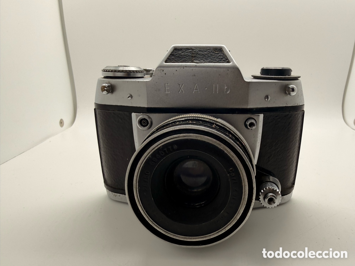 Fotokamera: C&aacute;mara R&eacute;flex EXA IIb - Ihagee Dresden + Objetivo Carl Zeiss Jena Tessar 2.8/50 - Vintage RDA