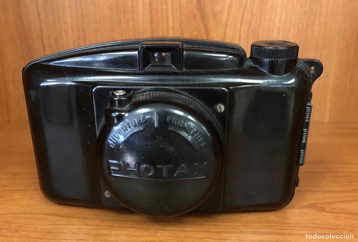 C&aacute;mara de fotos: CAMARA FOTOGRAFICA PHOTAX SERIE VIII EN BAQUELITA NEGRA. BOYER, PARIS. EN FUNDA ORIGINAL