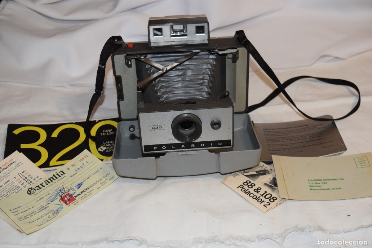 C&aacute;mara de fotos: C&aacute;mara POLAROID 320, a&ntilde;os 70 - Buen estado f&iacute;sico, con instrucciones y otros - &iexcl;Mira fotos/detalles!