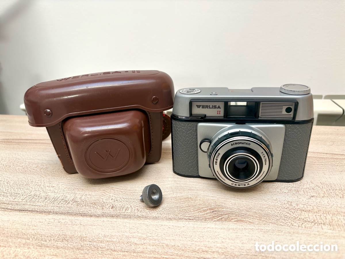 C&aacute;mara de fotos: C&aacute;mara Vintage Werlisa II + Estuche Original de Cuero - Fabricada en Espa&ntilde;a