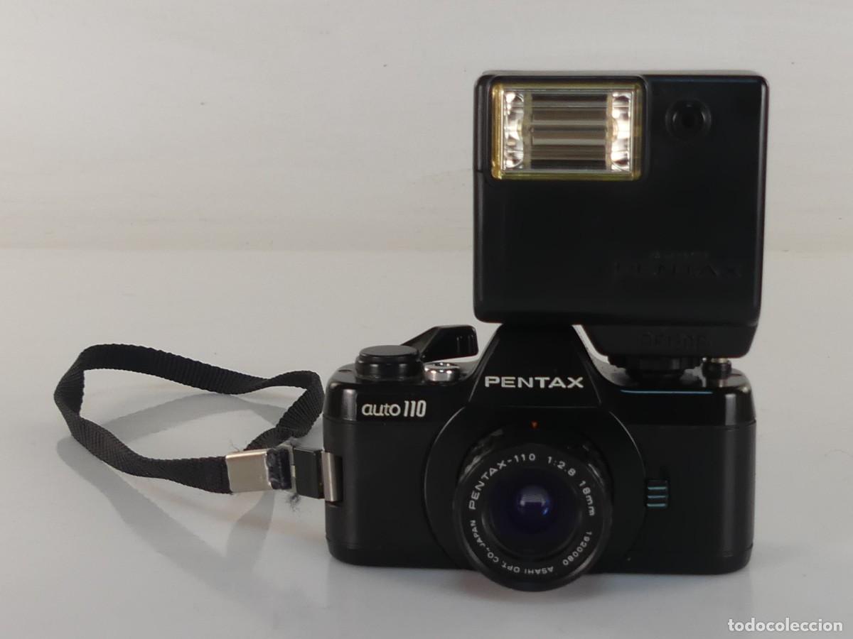 Photo camera: CAMARA FOTOGRAFICA MARCA ASAHI PENTAX AUTO 110 CON FLASH PENTAX AF130P