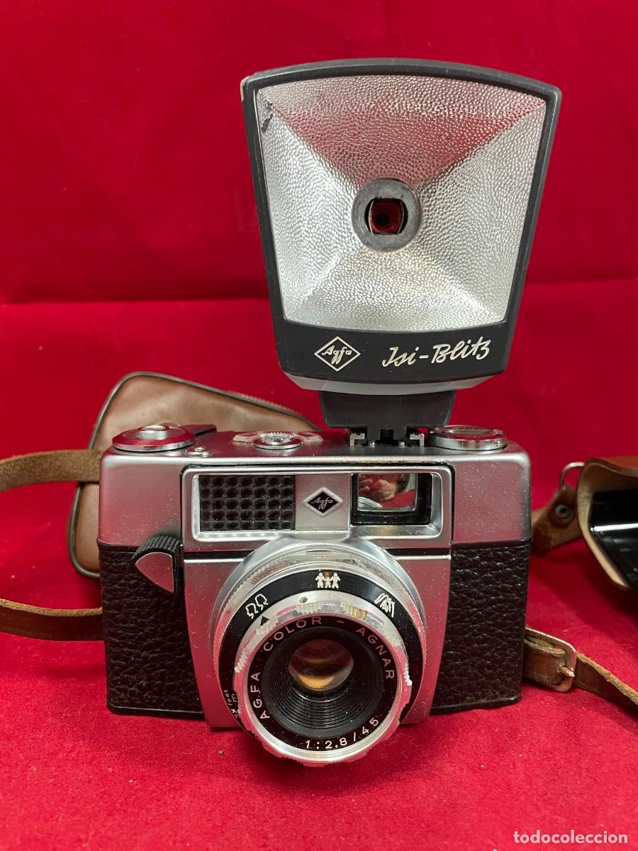 C&aacute;mara de fotos: C&aacute;mara Agfa Optima Ia + Flash Isi-Blitz + Agfa Color-Agnar - 1960 - Alemania - Buen Estado
