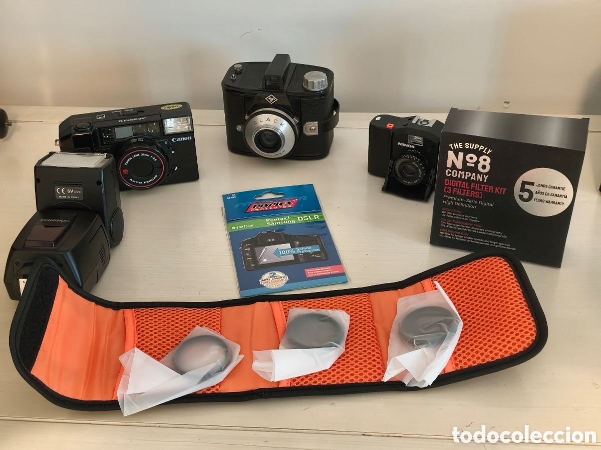 C&aacute;mara de fotos: Lote de art&iacute;culo de fotograf&iacute;a con 3 camaras