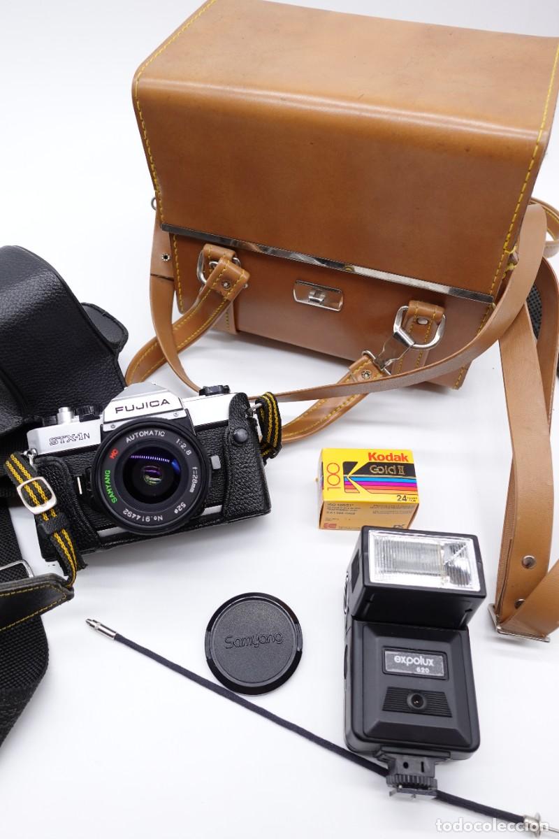 Fotokamera: C&Aacute;MARA FOTOGR&Aacute;FICA FUJICA STX-1N CON OBJETIVO SAMYANG 28 MM Y ACCESORIOS