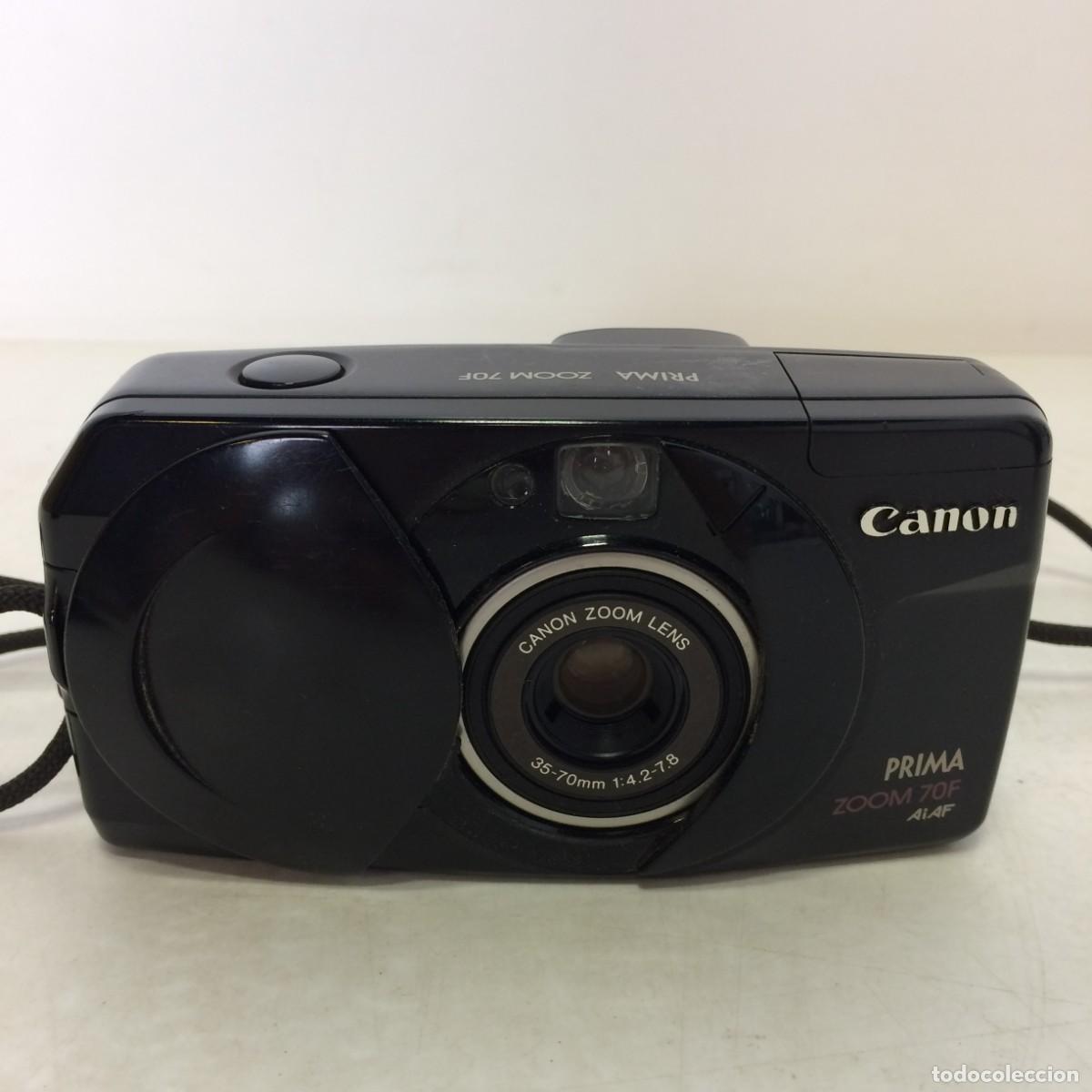 Fotokamera: Camara Analogica Vintage CANON PRIMA ZOOM 70F AIAF - Con estuche y correa