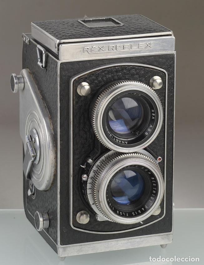 C&aacute;mara de fotos: Photorex Rex Reflex B2 (Francia, 1951) + Berthiot Flor 75mm__raro modelo c/objetivos intercambiables
