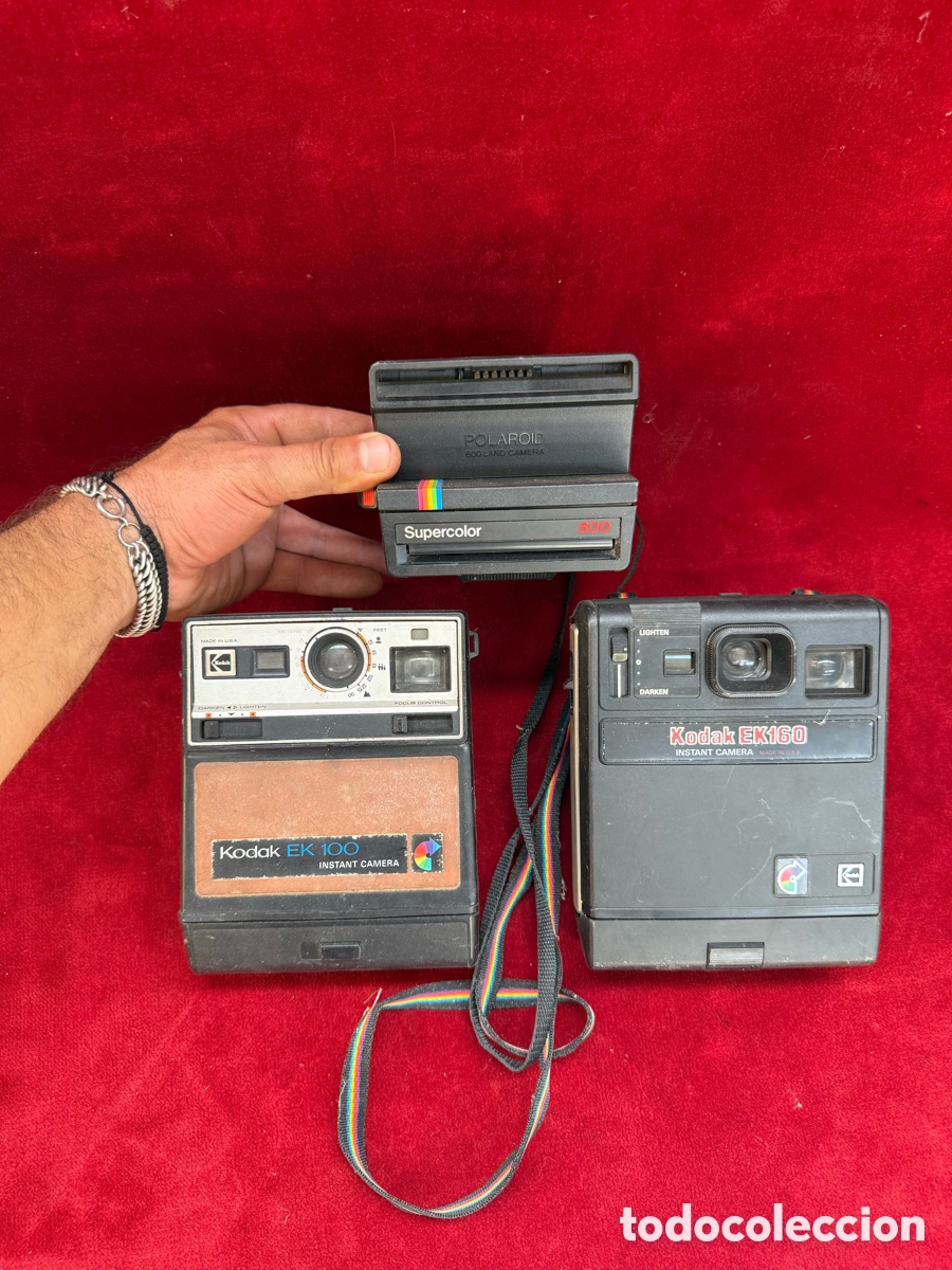 C&aacute;mara de fotos: Lote de 3 antiguas camaras de fotos instantaneas!