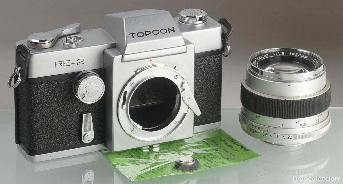 C&aacute;mara de fotos: Topcon RE-2 (1&ordf; versi&oacute;n, Jap&oacute;n, 1965-1968) + objetivo RE Auto Topcor 58/1,8 _ bayoneta Exakta