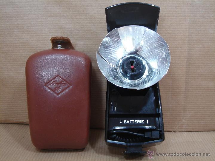 Vintage AGFA Flash Blitzer Modelo Con Estuche Original Alemania Sin Bombilla 