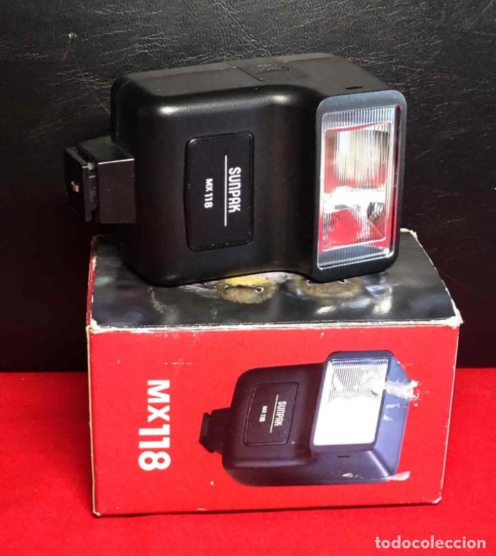 C&aacute;mara de fotos: Flash SUNPAK MX118 funcionando, nuevo - Foto 1