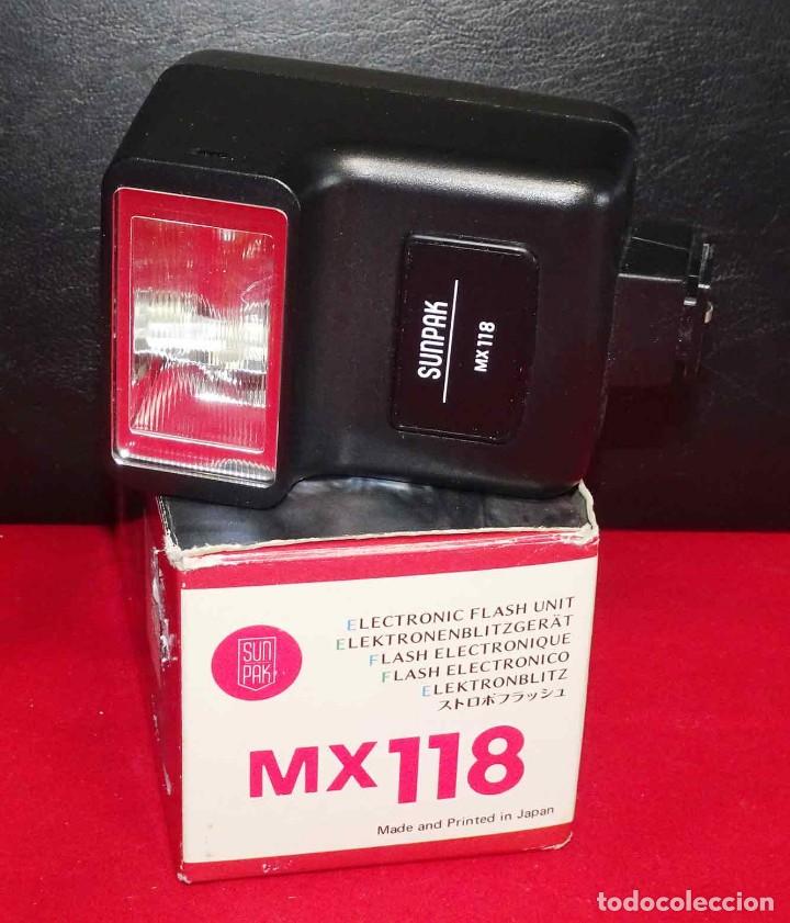 C&aacute;mara de fotos: Flash SUNPAK MX118 funcionando, nuevo - Foto 4