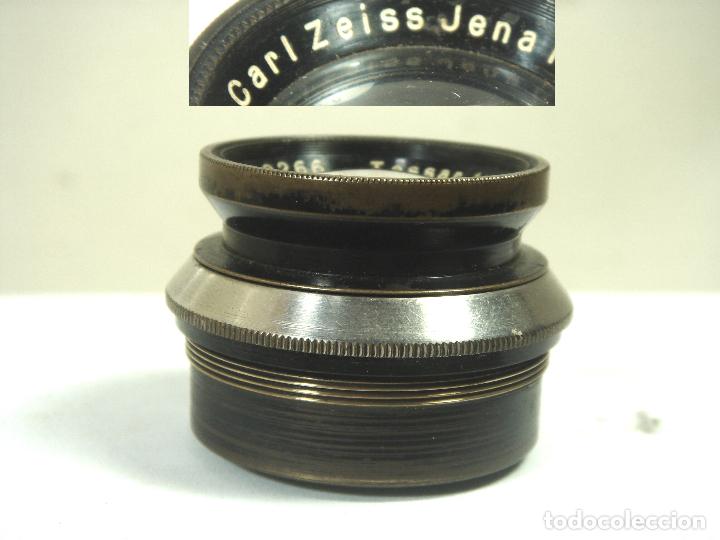 Objectif Carl Zeiss Jena Tessar 6.3/12 Cm Avec Adaptateur Technika 80x80mm