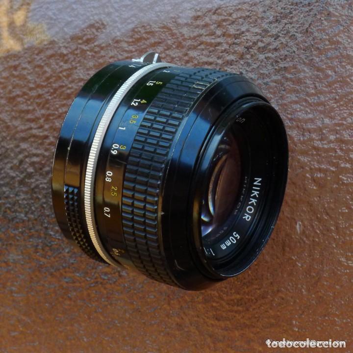 Cámara de fotos: NIKON 50 f 1,4. Series Nikon F. lentes sin rayas ni hongos. - Foto 5 - 304423348