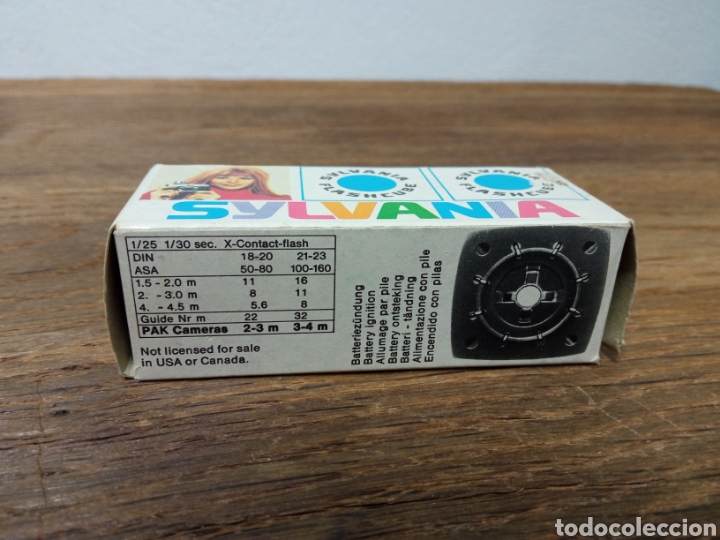 C&aacute;mara de fotos: COMPLEMENTO FOTOGRAF&Iacute;A, 3 SYLVANIA FLASHCUBE, ORIGINAL. - Foto 3