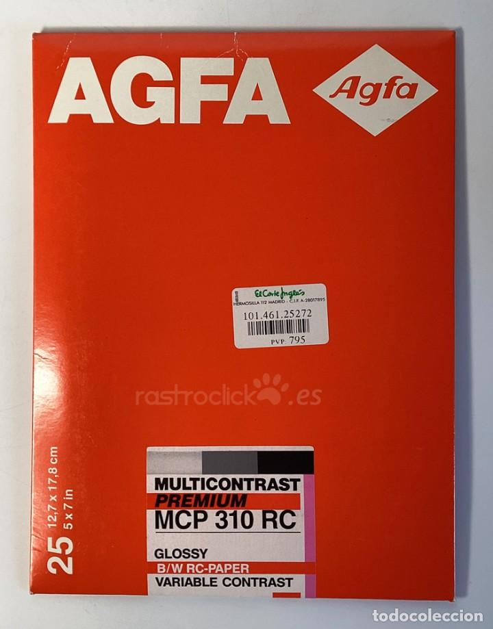Agfa multicontrast Mc 310 RC de papel fotográfico brillante BW RC 10 Hojas 11x14 Sellado 