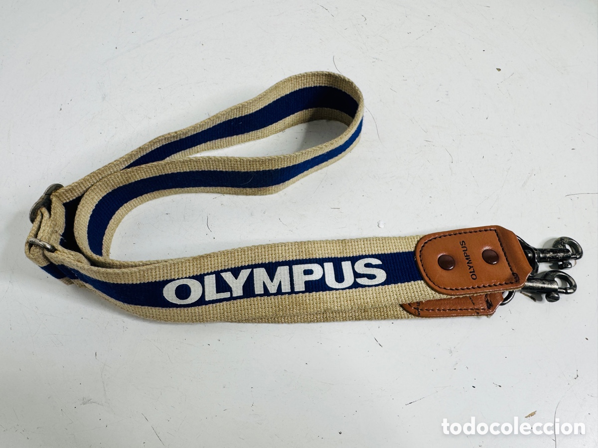 C&aacute;mara de fotos: Olympus Vintage Camera Strap Beige/Blue OM SERIES OM1 OM2 OM4 OM20 OM10 OM30 etc