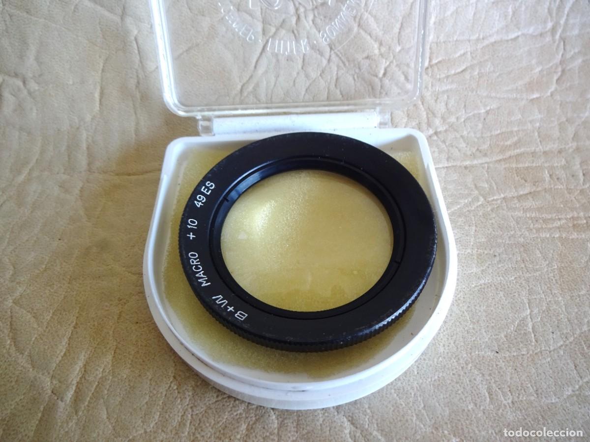 C&aacute;mara de fotos: antiguo filtro B+W macro +10 49ES