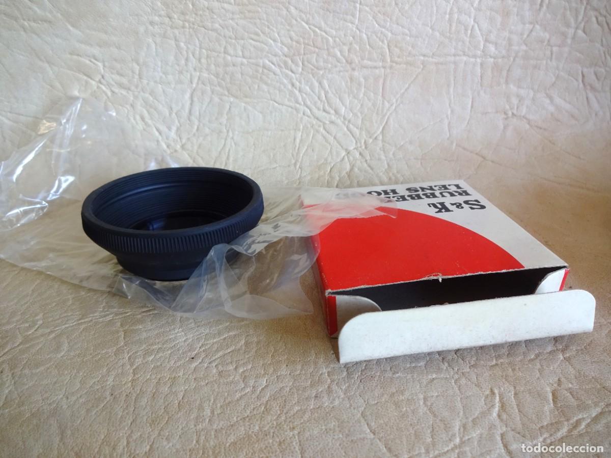 C&aacute;mara de fotos: goma protectora parasol para camara S&K rubber lens hood 49 mm
