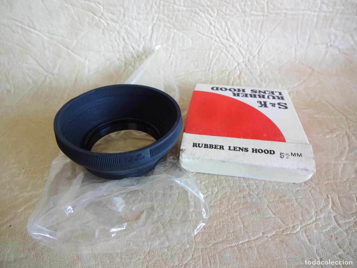 C&aacute;mara de fotos: goma protectora parasol para camara S&K rubber lens hood 52 mm