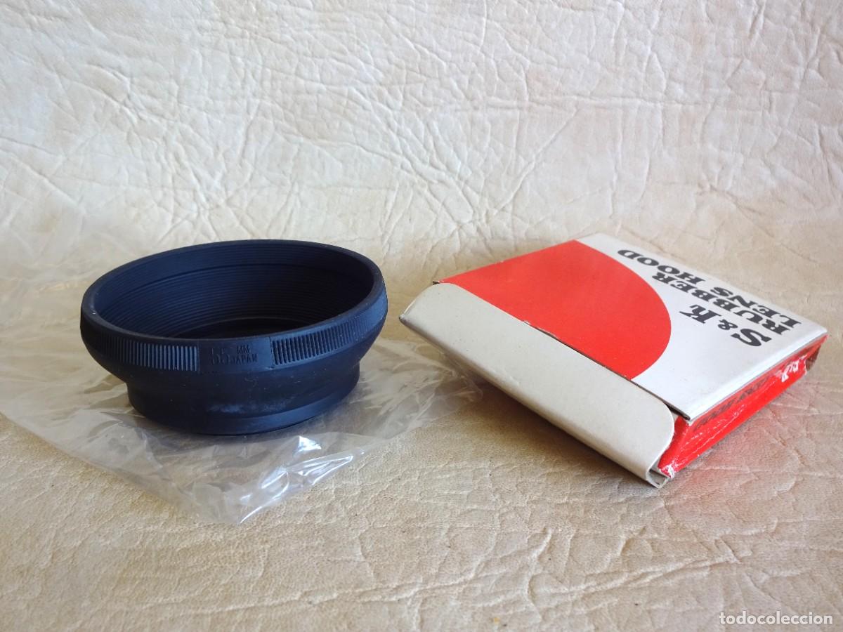 C&aacute;mara de fotos: goma protectora parasol para camara S&K rubber lens hood 55 mm