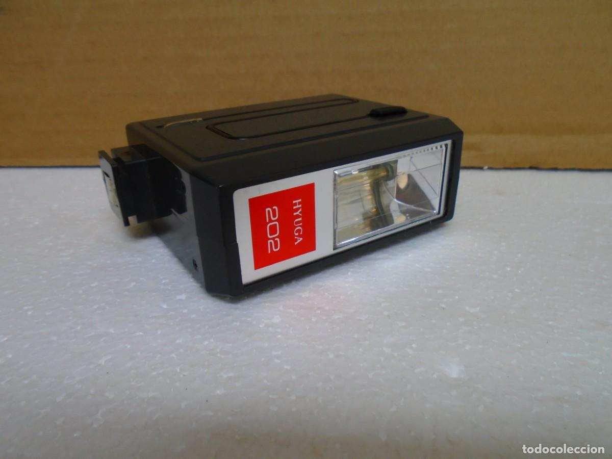 C&aacute;mara de fotos: VINTAGE FLASH ELECTRONICO MARCA HYUGA,MOD. 202,MADE IN JAPAN.