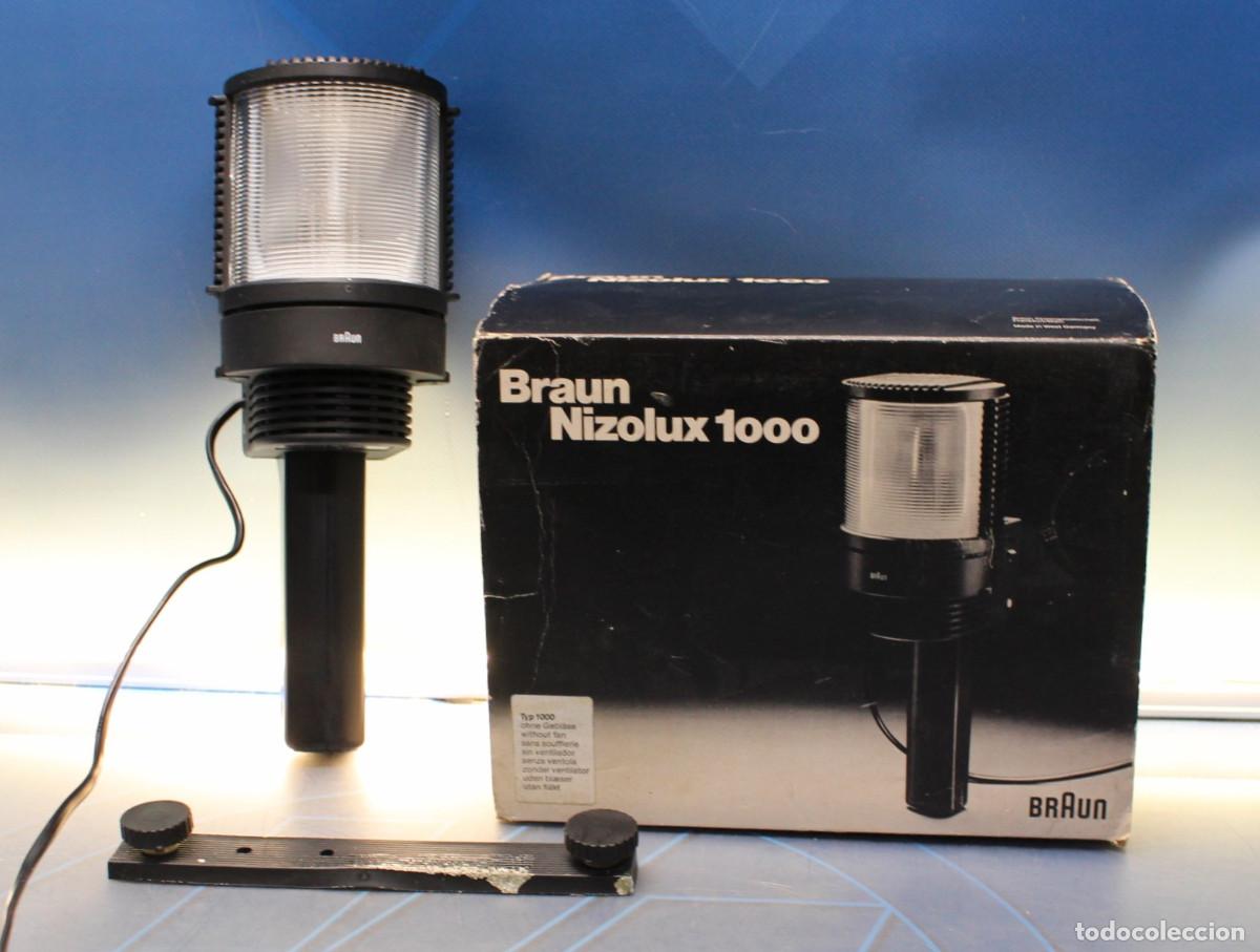 C&aacute;mara de fotos: Foco, antorcha Braun Nizolux 1000. A&ntilde;os 70. Dise&ntilde;o de Robert Oberheim.