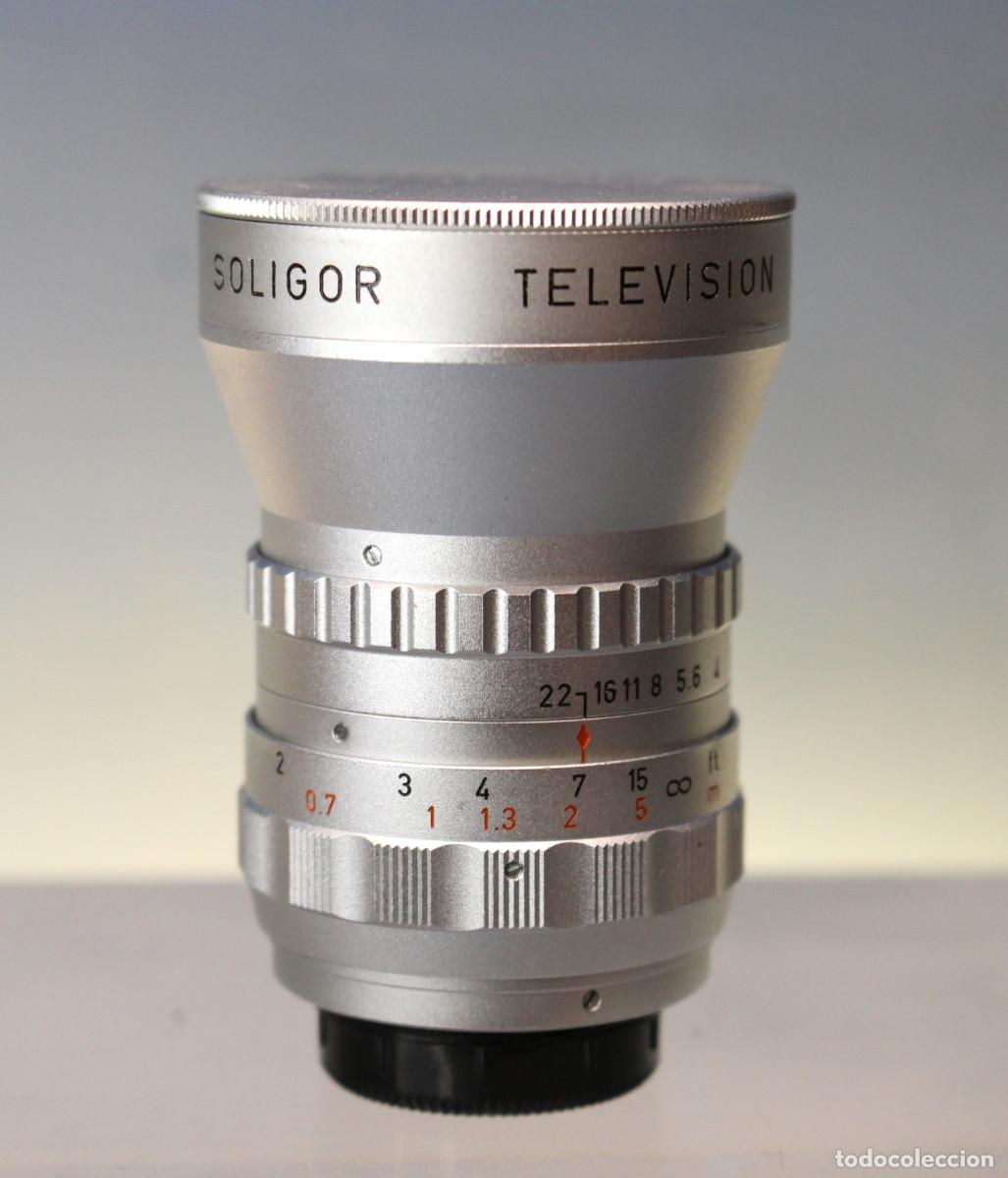 C&aacute;mara de fotos: Objetivo, &oacute;ptica vintage televisi&oacute;n Soligor 12.5 mm, f: 1:1.4.