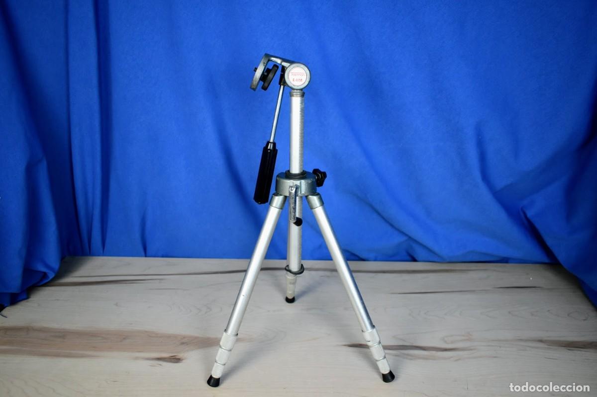 C&aacute;mara de fotos: Antiguo tripode telescopico en aluminio Topman E4-M a&ntilde;os 70