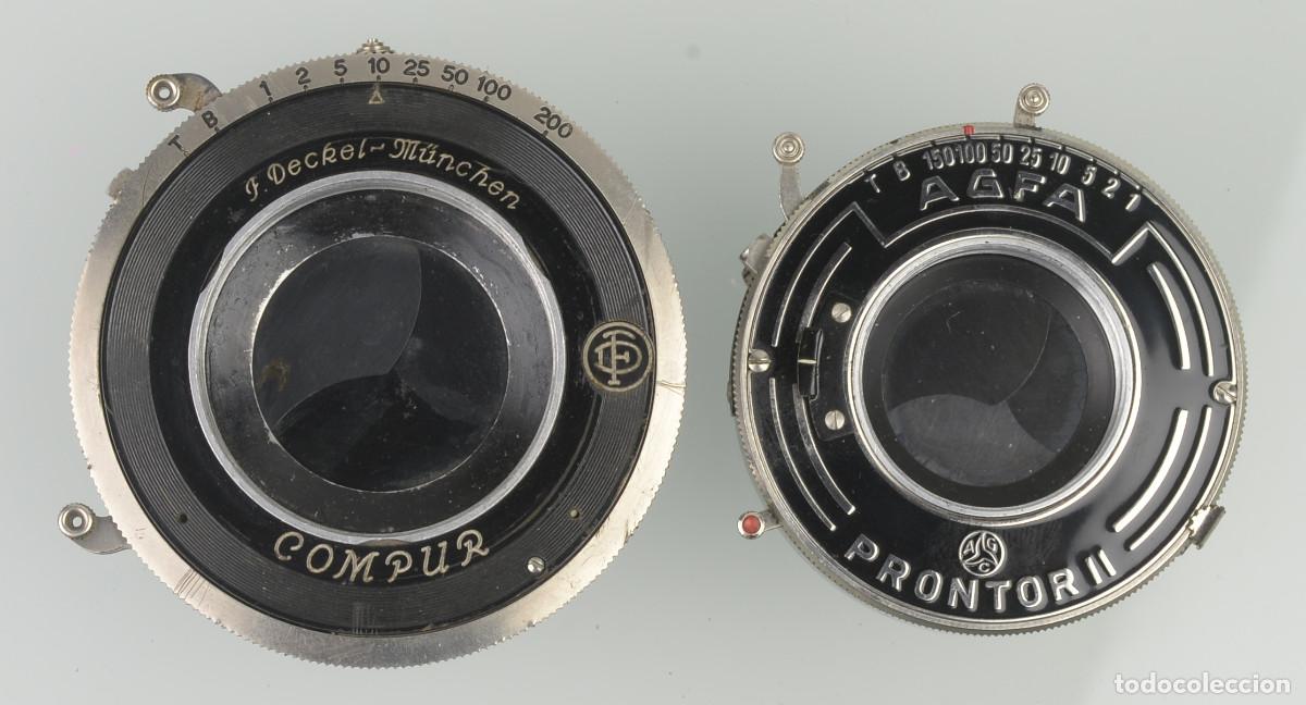 C&aacute;mara de fotos: lote de 2 antiguos obturadores a&ntilde;os 30's: Deckel Compur No.1 + Agfa Gauthier Prontor,estilo Art Dec&oacute;