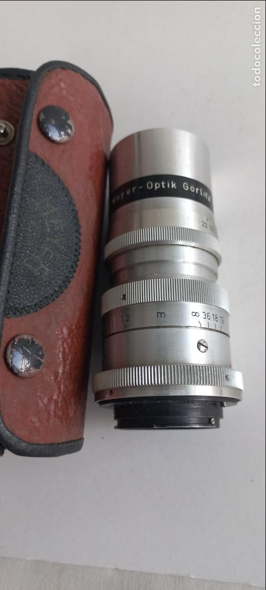 C&aacute;mara de fotos: MEYER OPTIK G&Ouml;RLITZ TRIOPLAN 100mm 2.8 V creo que para Ihagee Exakta. Con funda. OBJETIVO O LENTE