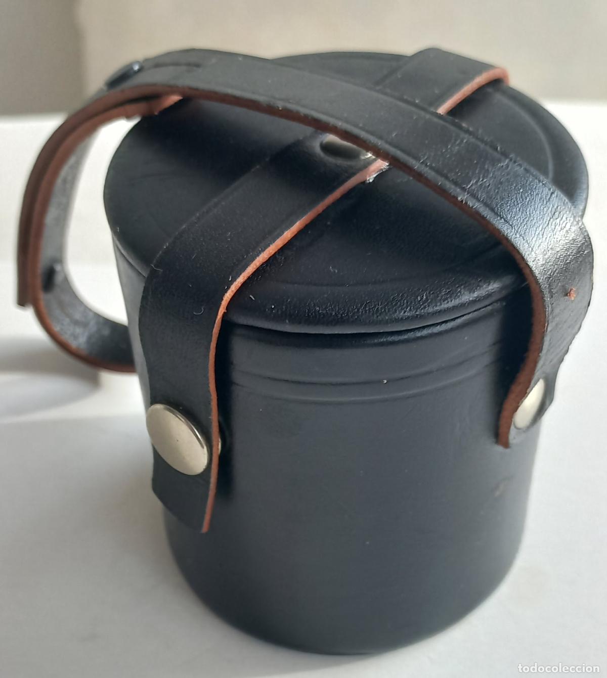 C&aacute;mara de fotos: Funda rigida o estuche para objetivo de c&aacute;mara o lentes. De cuero o simil. 8 cm