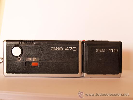 C&aacute;mara de fotos: MINOLTA AUTOPAK 470 + POCKET FLASH 110 / Y FUNCIONANDO - Foto 2