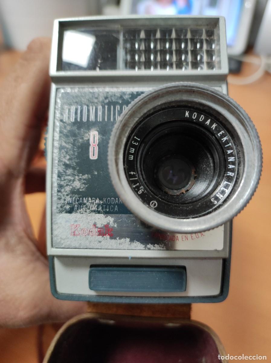 C&aacute;mara de fotos: ANTIGUA CAMARA KODAK 8 AUTOM&Aacute;TICA, FUNDA ROTA - Foto 3