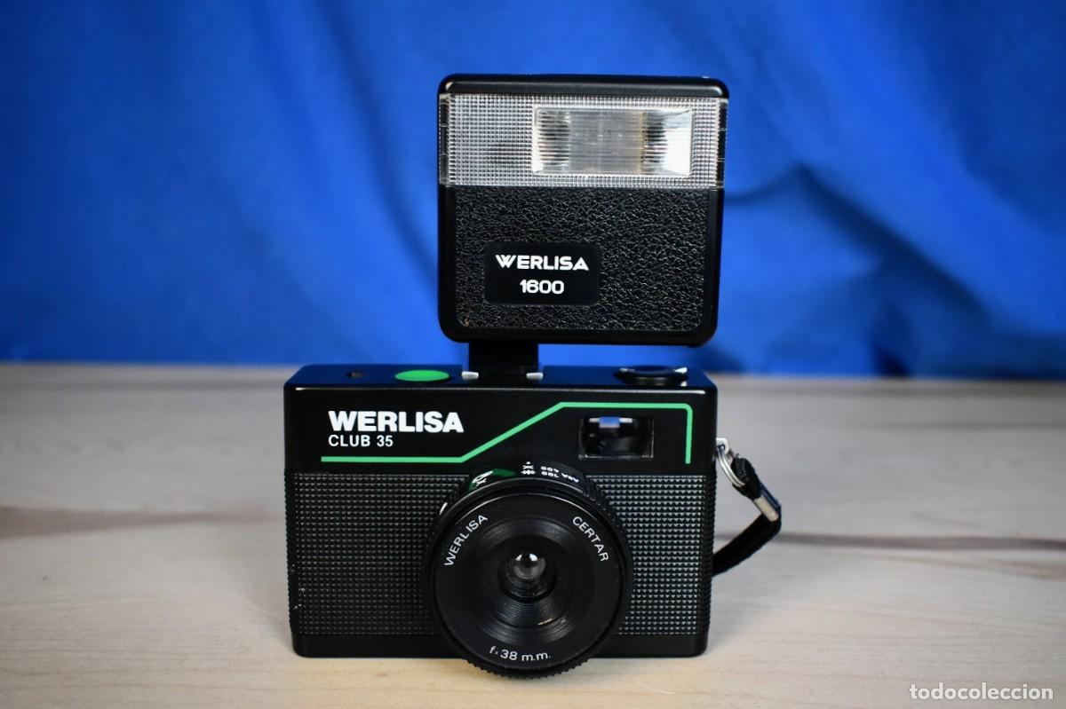 C&aacute;mara de fotos: C&aacute;mara anal&oacute;gica vintage werlisa Club 35+flash Werlisa 1600 a&ntilde;o 1984