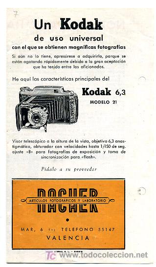 C&aacute;mara de fotos: FOLLETO KODAGRAMAS, 1955 , CF7 - Foto 2