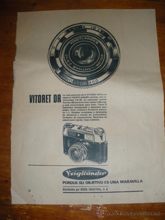 C&aacute;mara de fotos: PUBLICIDAD DE OBJETIVOS VOIGTLANDER. - Foto 1