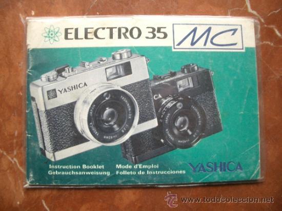 INSTRUCCIONES DE LA ELECTRO 35 YASHICA (Cámaras Fotográficas - Catálogos, Manuales y Publicidad)