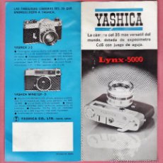 Cámara de fotos: CATALOGO - YASHICA - CAMARA FOTOGRAFICA - LYNX -5000 - DE 35 / CON JUEGO DE AGUJA - AÑOS 60
