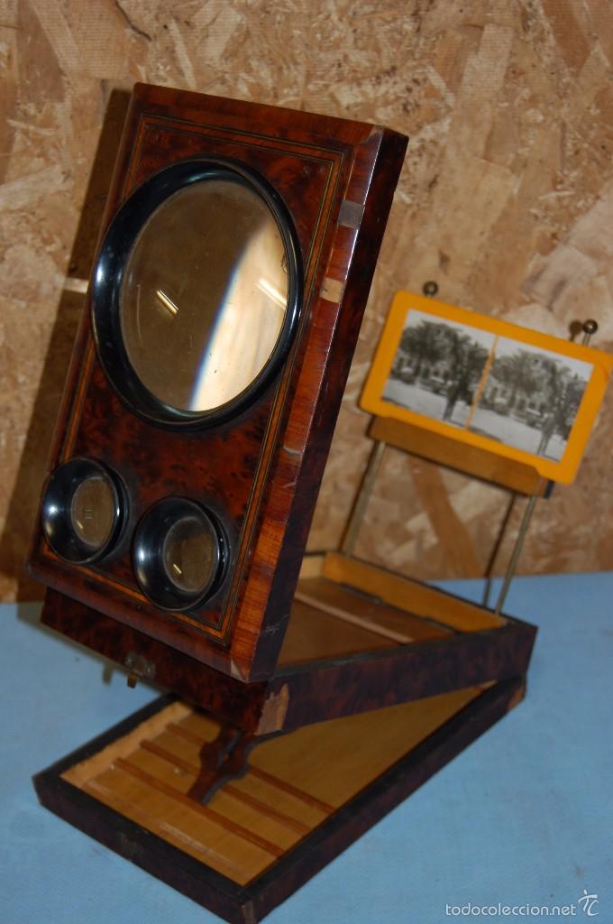 C&aacute;mara de fotos: VISOR ESTEROSC&Oacute;PICO DE SOBREMESA EN MADERA DE RA&Iacute;Z ERABLE - Foto 1