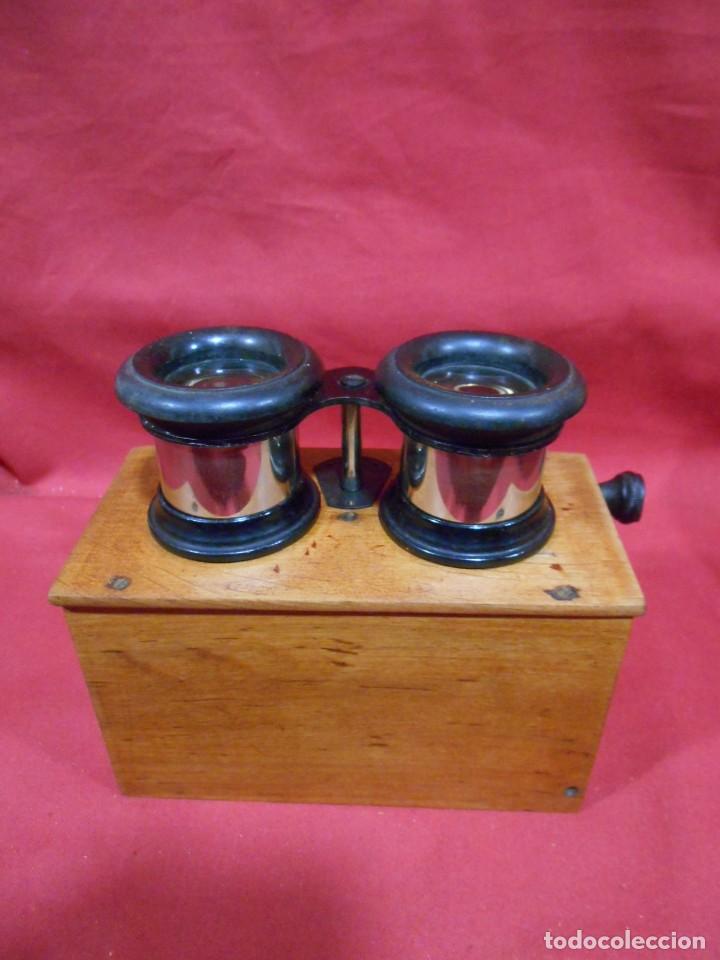 C&acirc;maras de fotos: ANTIGUO VISOR FRANCES ESTEREOSCOPIO DE CAOBA CON REGULADOR - PPOS SIGLO XX -