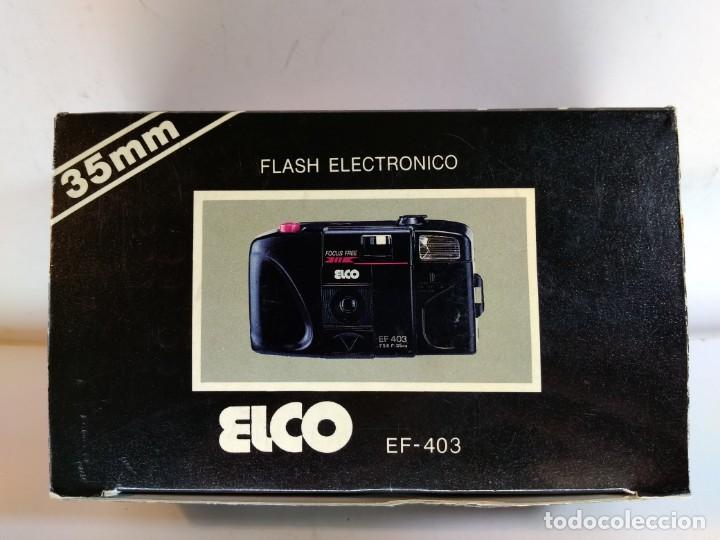 Cámara de fotos: Cámara fotográfica Elco EF-403 de 35mm. Conservada en su funda y caja original. - Foto 1 - 141597138