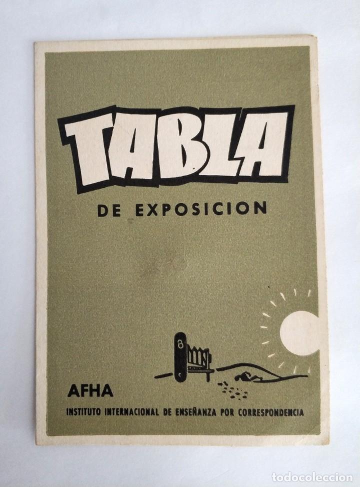 C&aacute;mara de fotos: antigua tabla de exposiciones afha - Foto 1
