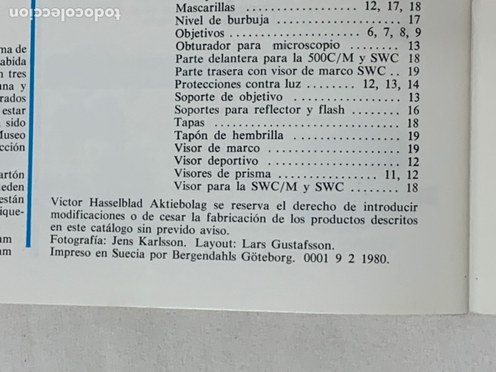 C&aacute;mara de fotos: HASSELBLAD CATALOGO PUBLICIDAD 1980 - Foto 11