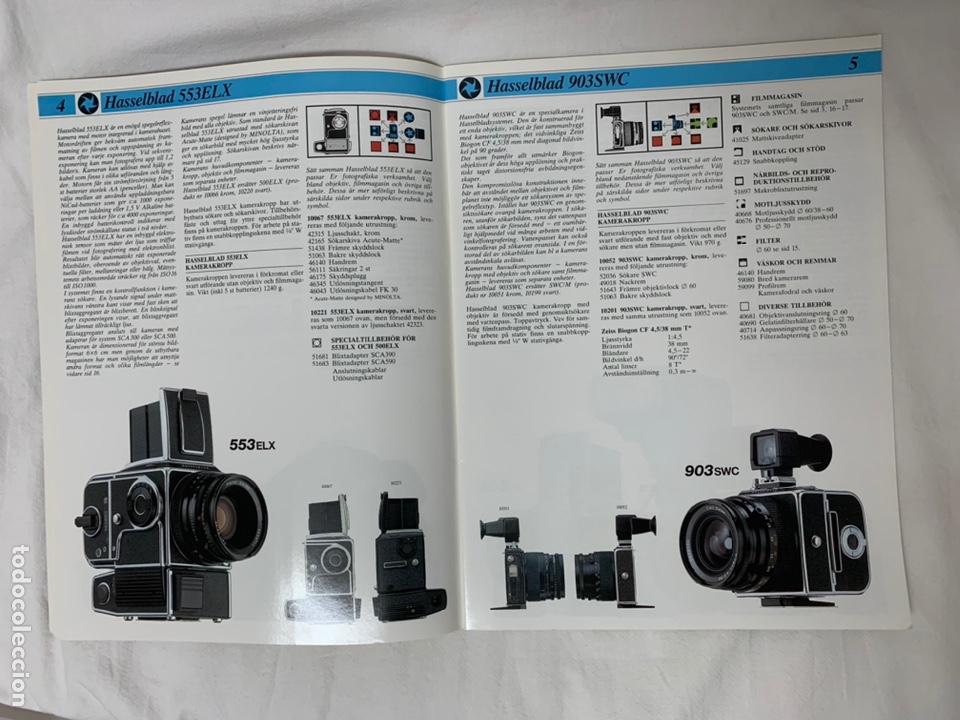 C&aacute;mara de fotos: HASSELBLAD CATALOGO PUBLICIDAD 1990 - Foto 4