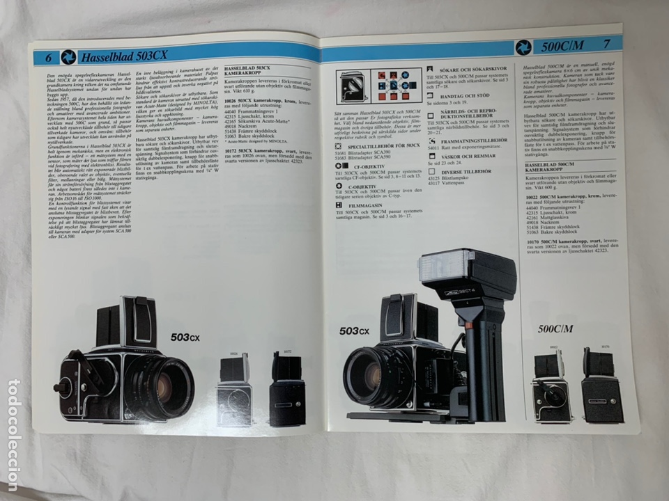 C&aacute;mara de fotos: HASSELBLAD CATALOGO PUBLICIDAD 1990 - Foto 5