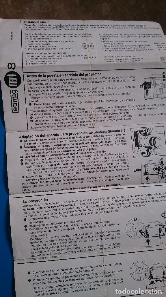 C&aacute;mara de fotos: INSTRUCCIONES EUMIG MARK 8 Y GARANTIA - Foto 1