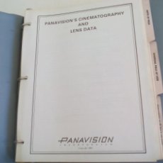 Cámara de fotos: PANAVISION'S CINEMATOGRAPHY AND LENS DATA. 1983 PANAVISION INC. LIBRO CON TABLAS SOBRE LENTES